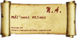 Ménesi Atlasz névjegykártya